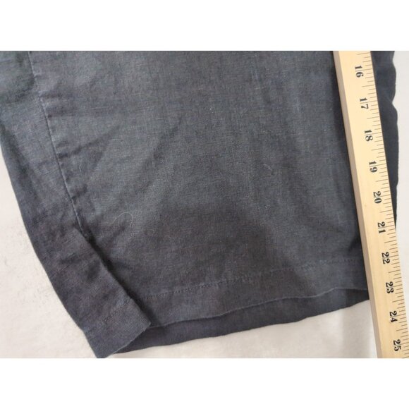 J Jill Love Linen Cropped Wide Leg Pants Womens XL Black Pull On Capsule Travel - Picture 10 of 11